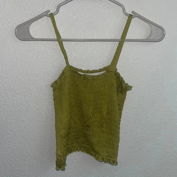 NWT Melrose and Market Women's Tank Top S Green Rayon Solid Sleeveless Pullover - Picture 2 of 7